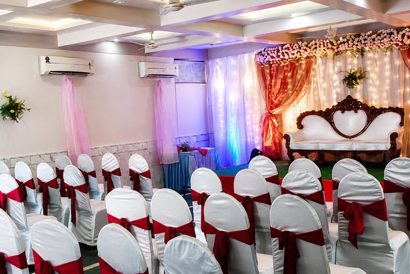 Large banquet space at The Majestic Manor Nagpur