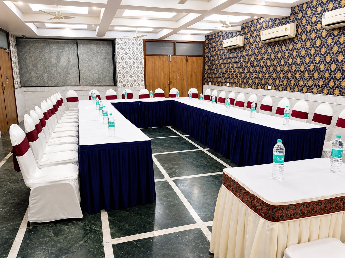 Air-conditioned banquet hall at The Majestic Manor Nagpur